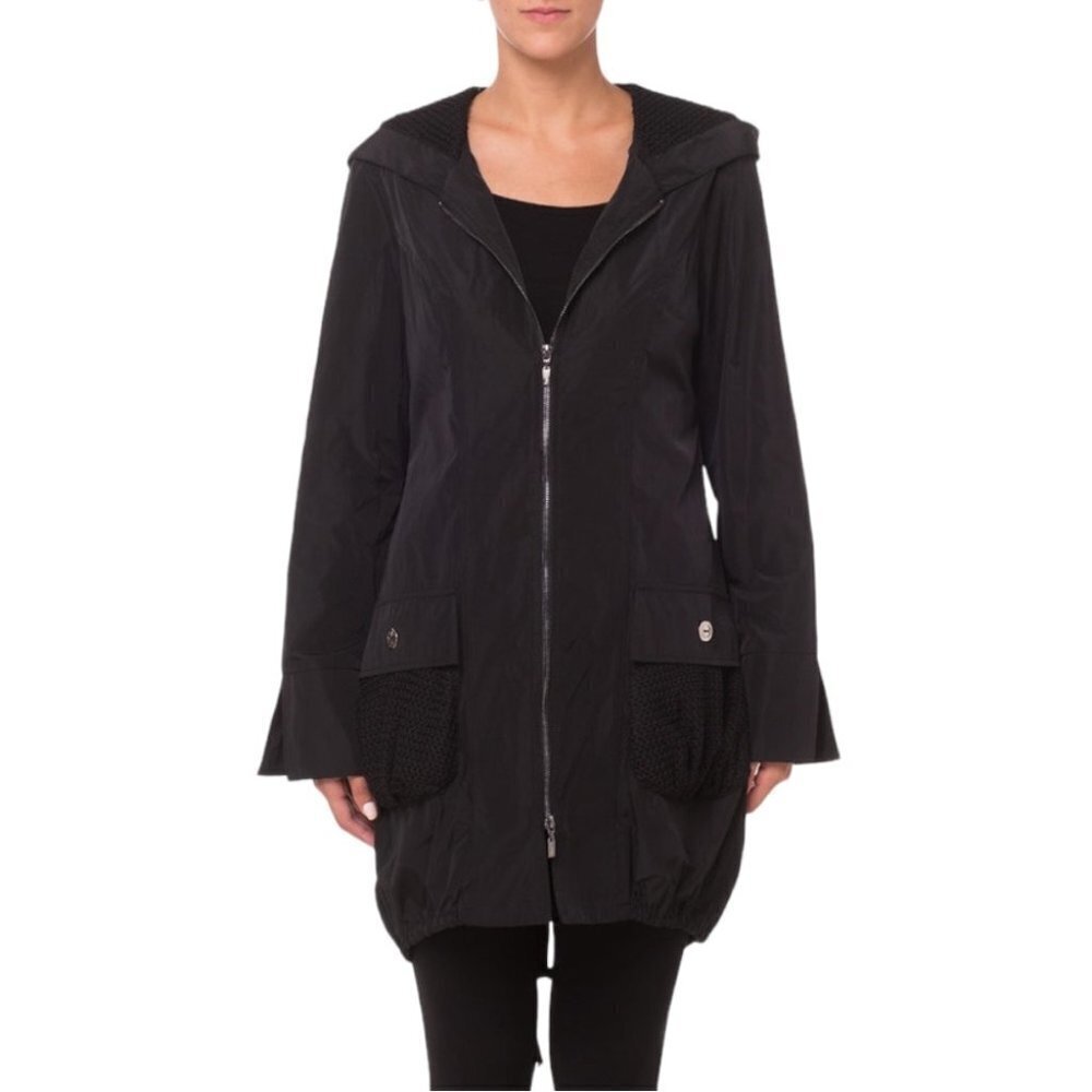 * Joseph Ribkoff Black Rain Jacket Style 173496 Size 6